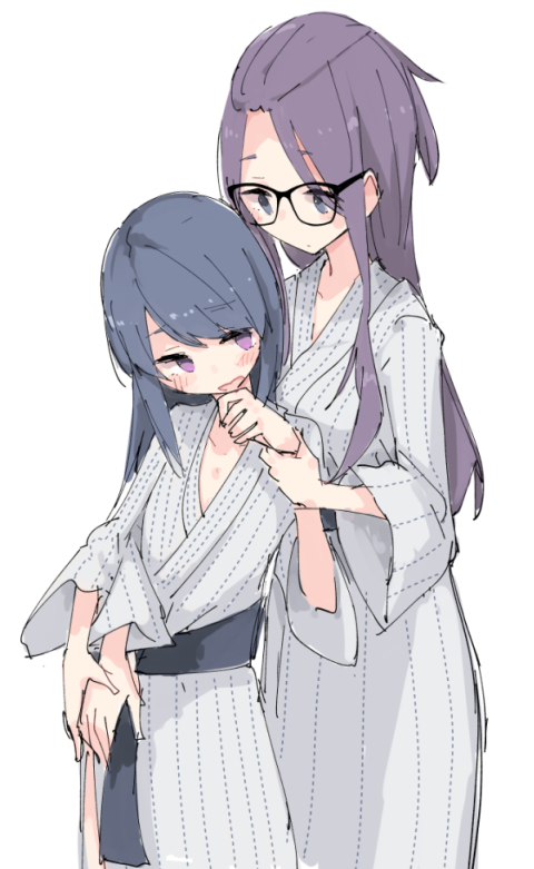 shima rin and kagamihara sakura (yurucamp) drawn by shiroshi_(denpa_eshidan)
