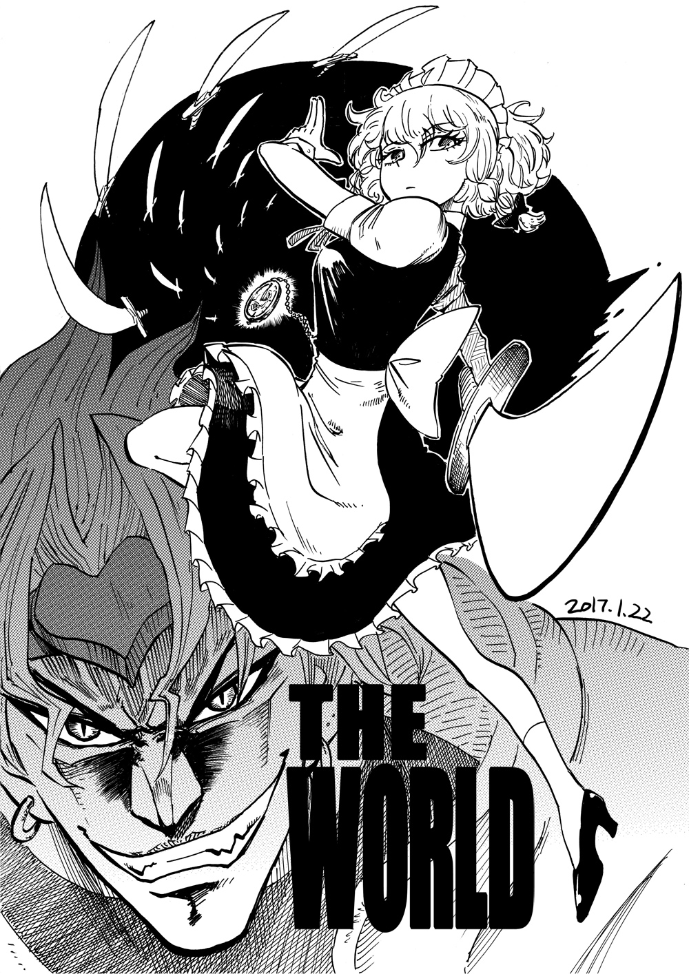 Izayoi Sakuya And Dio Brando Touhou And 2 More Drawn By Heran Hei Mao Danbooru
