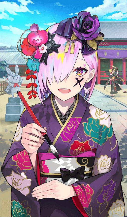 mash kyrielight, fou, and ibaraki douji (fate and 1 more) drawn by lam_(ramdayo)