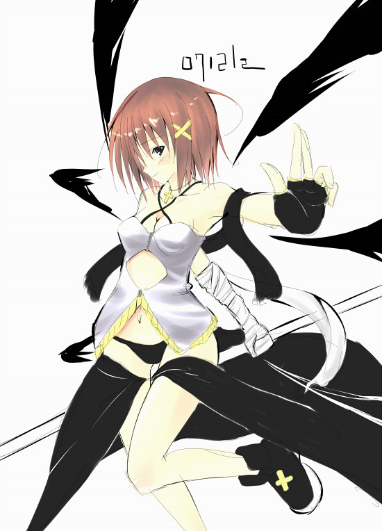 yagami hayate (lyrical nanoha and 2 more) drawn by boshinote