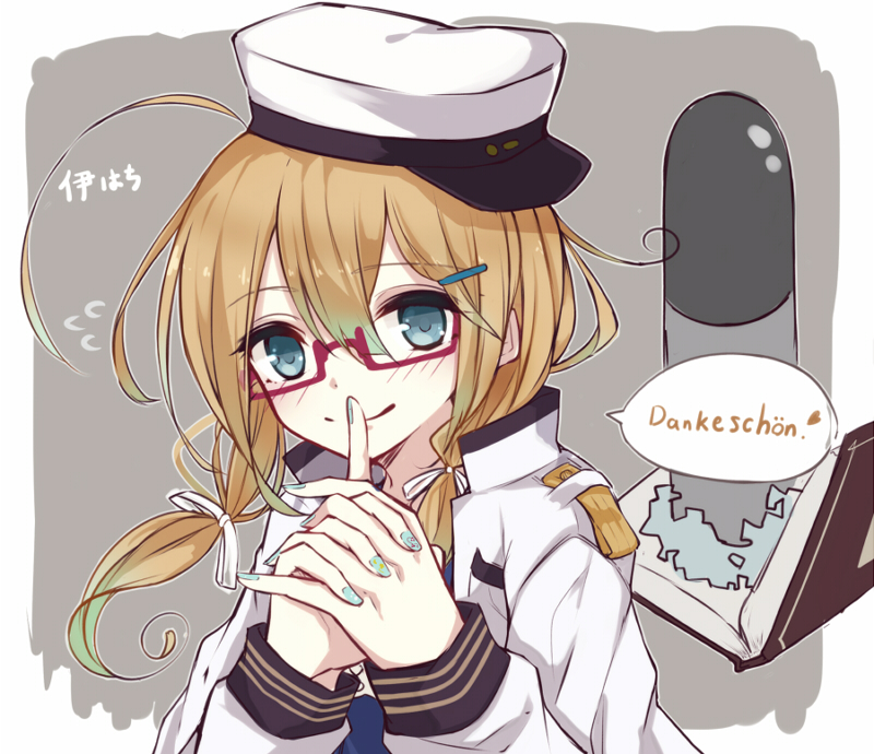 admiral and i-8 (kantai collection) drawn by berukko