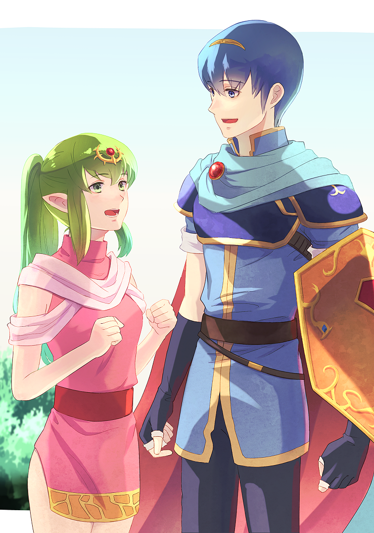tiki and marth (fire emblem and 1 more) drawn by riou_(pooh920)