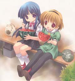 furude rika and houjou satoko (higurashi no naku koro ni) drawn by tokumi_yuiko