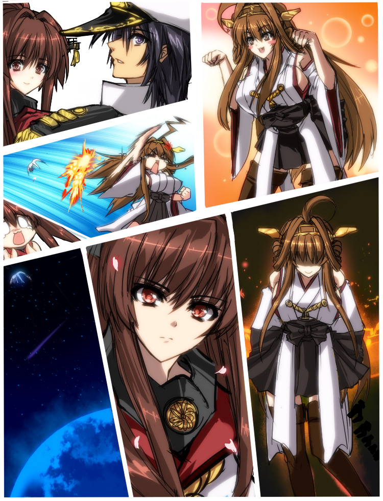 admiral, kongou, and yamato (kantai collection) drawn by juri_(shiningred)