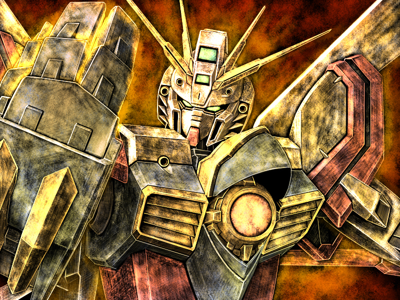 god gundam (gundam and 1 more) drawn by tro_(trombe)
