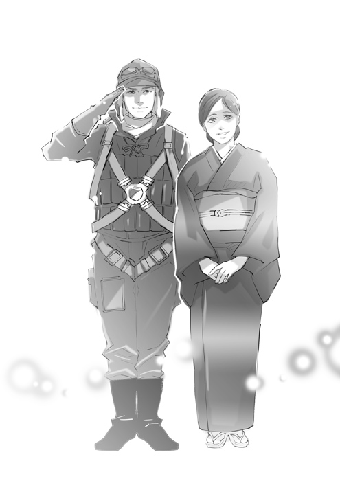 miyabe kyuuzou and miyabe matsuno (eien no zero) drawn by narayamanta
