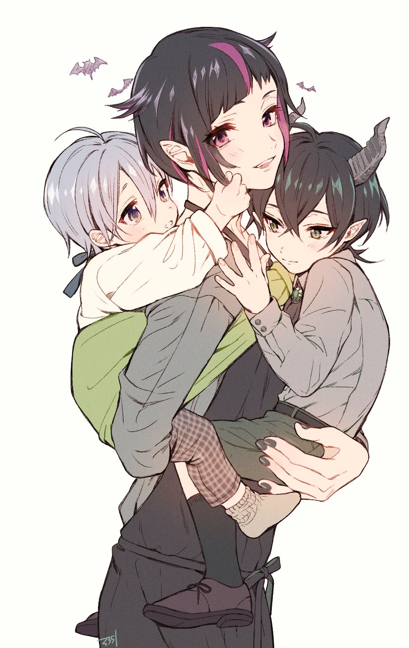 lilia vanrouge, malleus draconia, and silver vanrouge (twisted wonderland) drawn by okusawa_ritsu