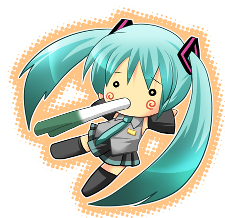 hatsune miku and hachune miku (vocaloid) drawn by oumi_neneha