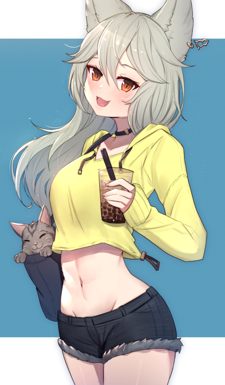 sen and young cat (granblue fantasy) drawn by uneg