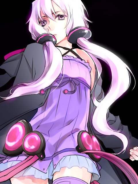yuzuki yukari (vocaloid and 1 more) drawn by munyamunya