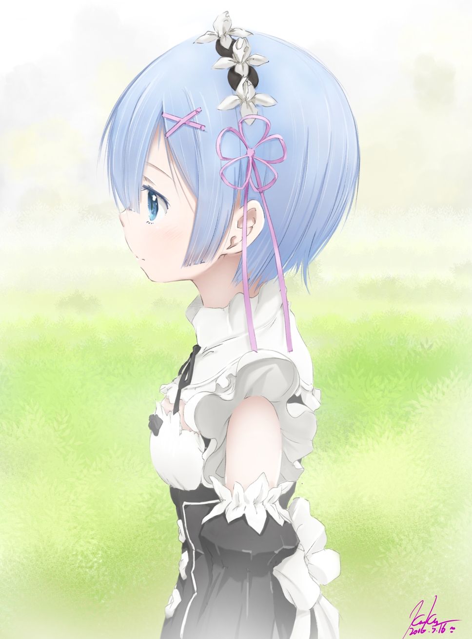 rem (re:zero kara hajimeru isekai seikatsu) drawn by kem_kem | Danbooru
