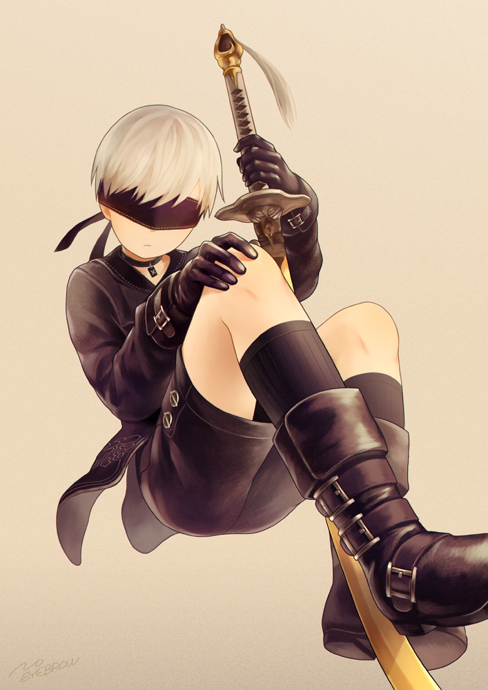 9s (nier and 1 more) drawn by noeyebrow_(mauve)