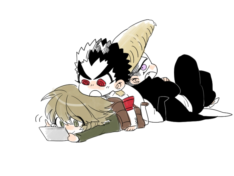 fujisaki chihiro, ishimaru kiyotaka, and owada mondo (danganronpa and 1 more) drawn by tunehico