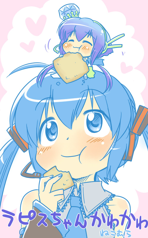 hatsune miku and aoki lapis (vocaloid) drawn by nekomura_otako