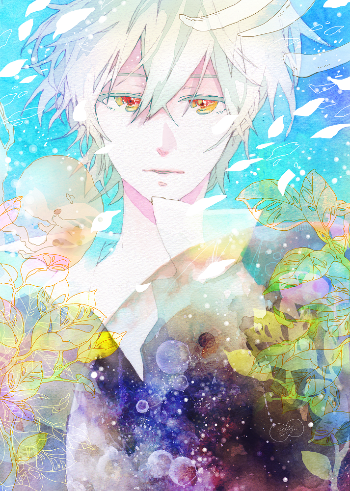 nagisa kaworu (neon genesis evangelion and 2 more) drawn by gumi_(kumi)