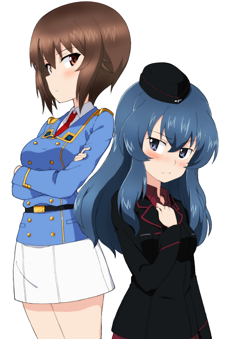nishizumi maho and eclair (girls und panzer) drawn by kayabakoro