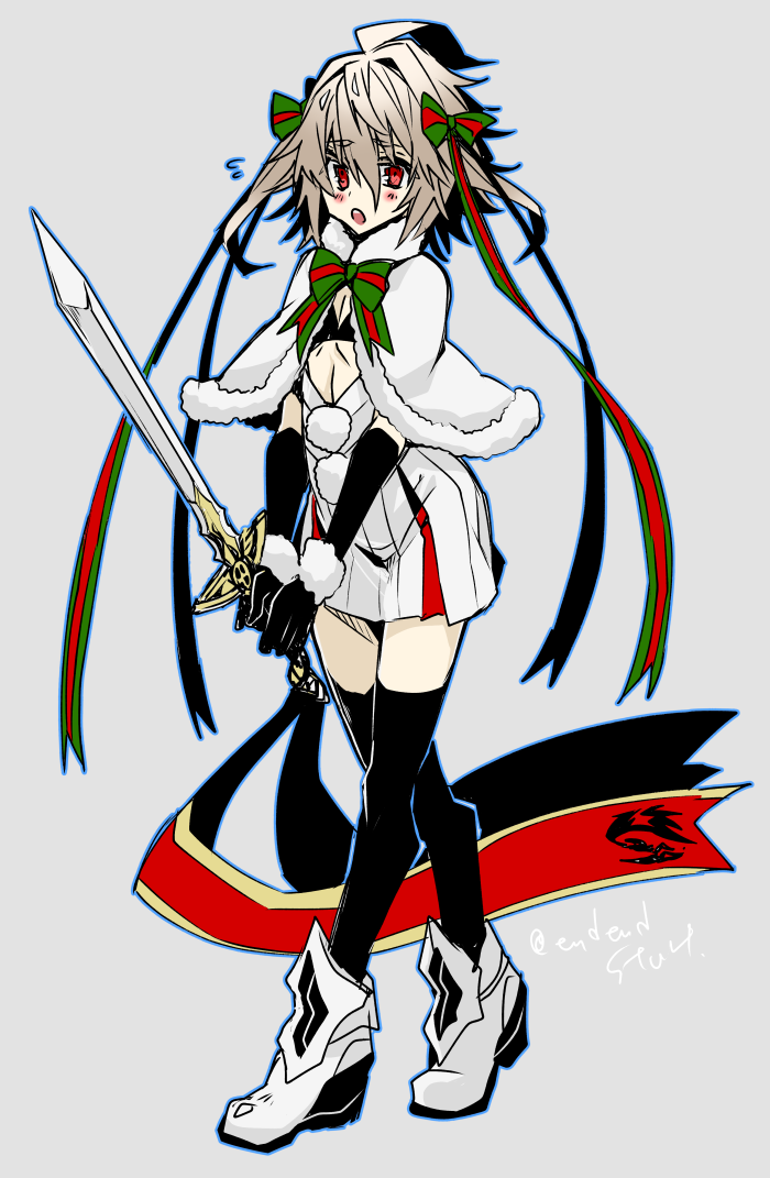 jeanne d'arc alter santa lily and sieg (fate and 1 more) drawn by haoro