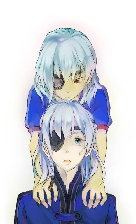 sakuma jirou and yuris (inazuma eleven and 1 more) drawn by azkn