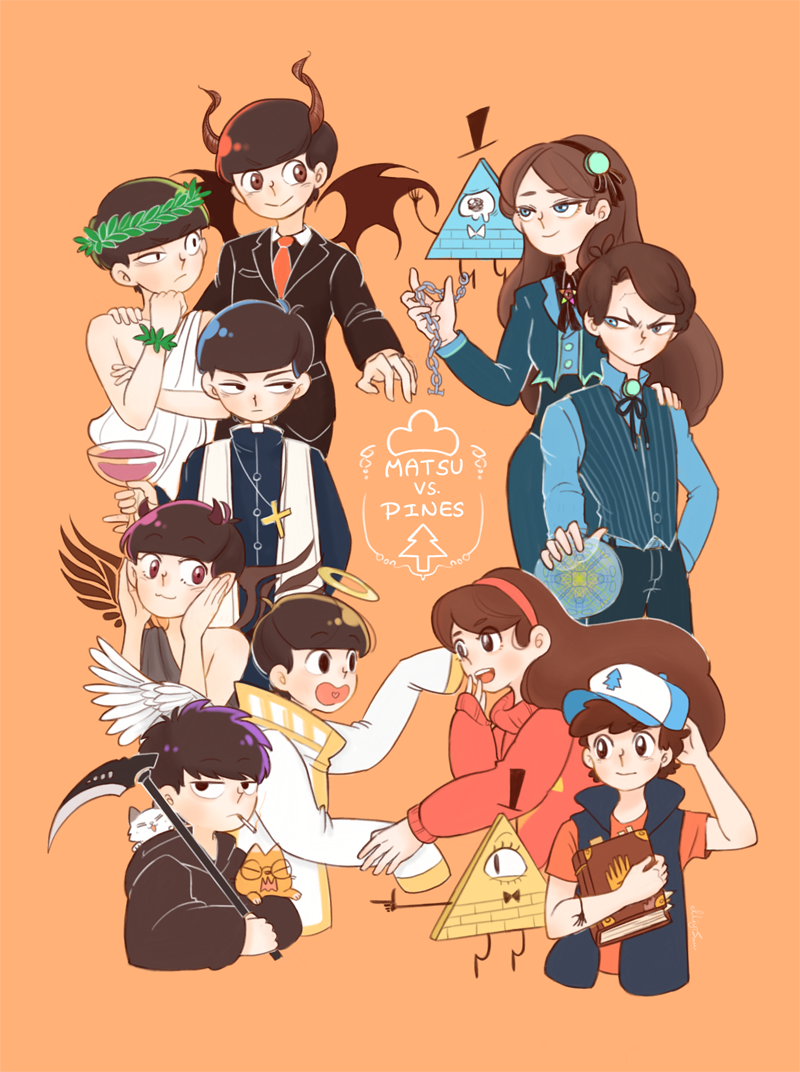matsuno osomatsu, matsuno karamatsu, matsuno ichimatsu, matsuno jyushimatsu, matsuno choromatsu, and 7 more (osomatsu and 4 more) drawn by nominno_(rice)