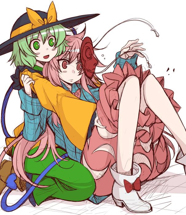komeiji koishi and hata no kokoro (touhou) drawn by eichi_yuu