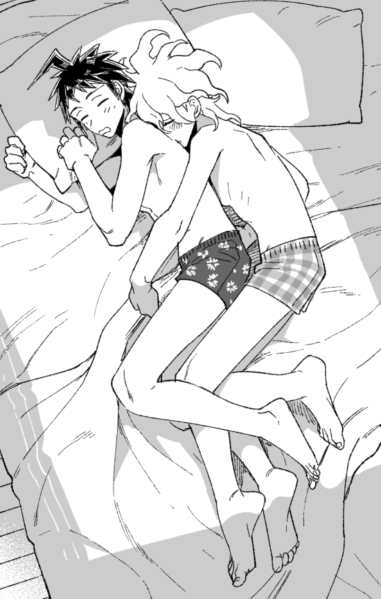 komaeda nagito and hinata hajime (danganronpa and 1 more) drawn by uurin