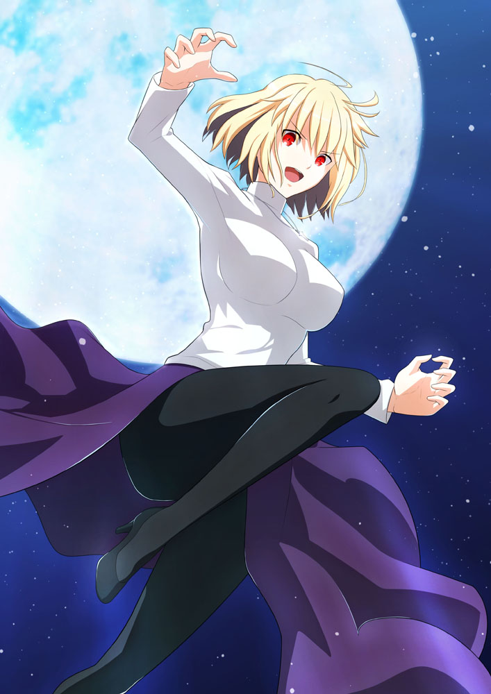 arcueid brunestud and red arcueid (tsukihime) drawn by karakuraax