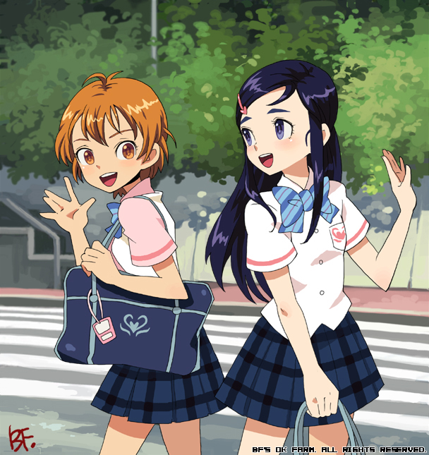 misumi nagisa and yukishiro honoka (precure and 1 more) drawn by bf._(sogogiching)