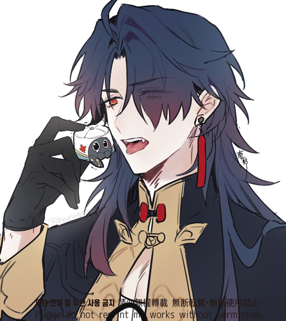 dan heng and blade (honkai and 1 more) drawn by harugano_(harugano_)