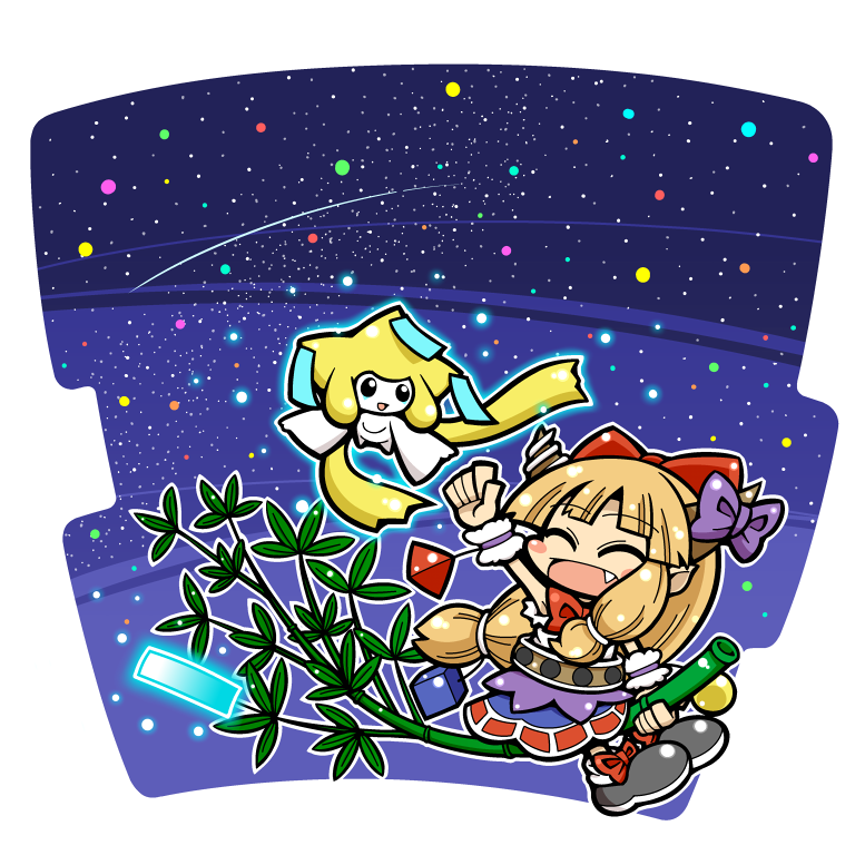 ibuki suika and jirachi (touhou and 1 more) drawn by dora_ita