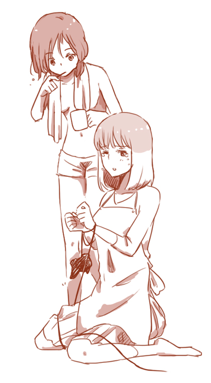 takei hisa and fukuji mihoko (saki) drawn by shoushu