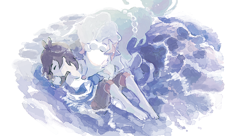 elio and primarina (pokemon and 1 more) drawn by yurano_(upao)