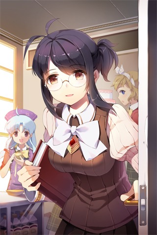 sylphie, linfield, and anyte einoth (sword girls) drawn by gilse