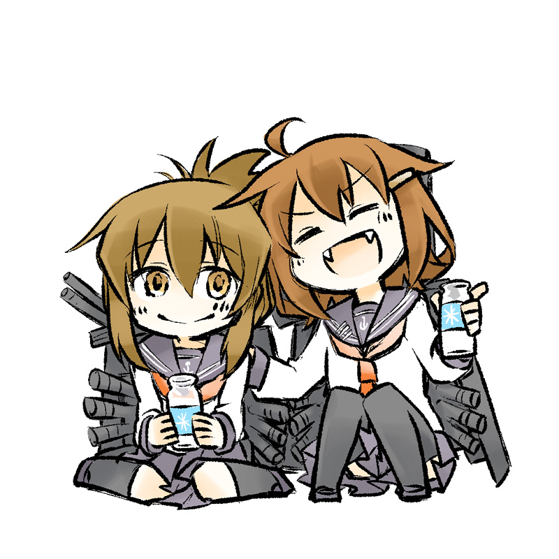 inazuma and ikazuchi (kantai collection) drawn by konno_akikaze