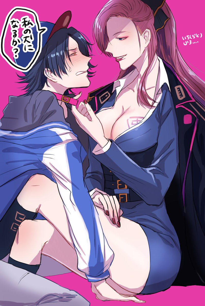yamada jiro and kadenokoji ichijiku (hypnosis mic) drawn by kanimiso_(sansansako)