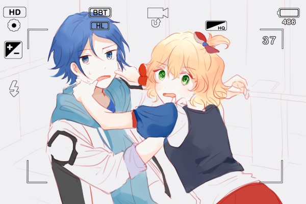 freyja wion and hayate immelmann (macross and 1 more) drawn by vono