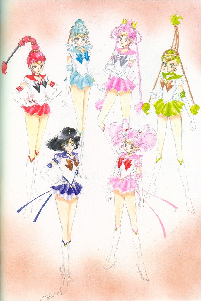 chibi usa, tomoe hotaru, sailor saturn, sailor chibi moon, cerecere, and 9 more (bishoujo senshi sailor moon and 1 more) drawn by takeuchi_naoko