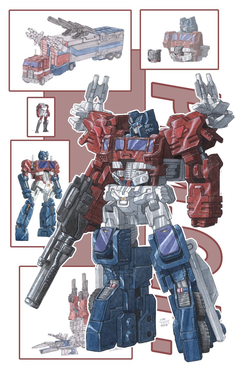 optimus prime and powermaster optimus prime (transformers) drawn by tgping