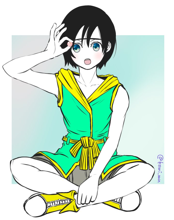 yuffie kisaragi (final fantasy and 2 more) drawn by kswi_mn