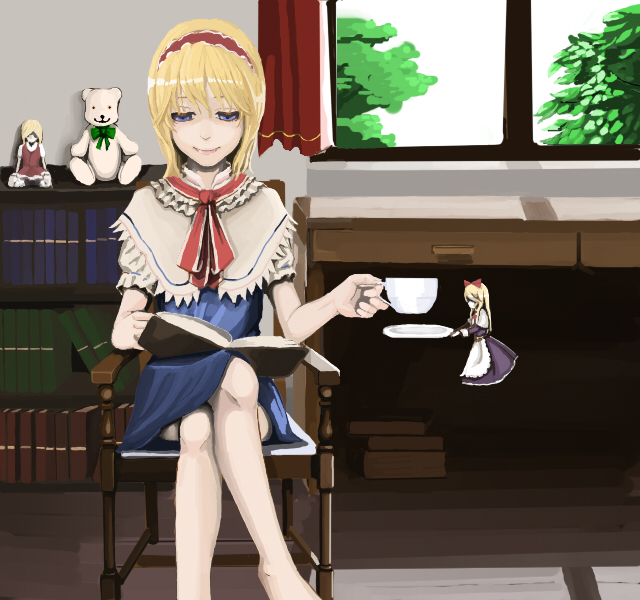 alice margatroid and shanghai doll (touhou) drawn by umineco