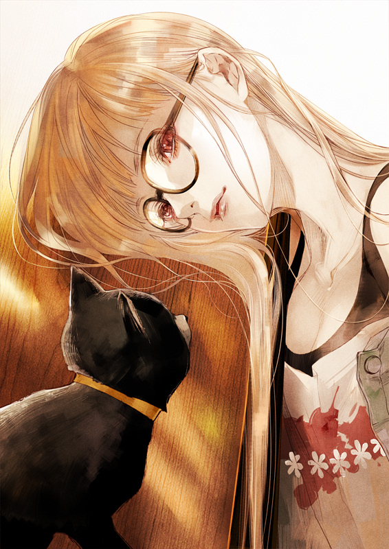 sakura futaba and morgana (persona and 1 more) drawn by kiyohara_hiro