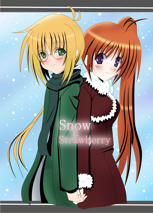 takamachi nanoha and yuuno scrya (lyrical nanoha and 1 more) drawn by mitumi_mira