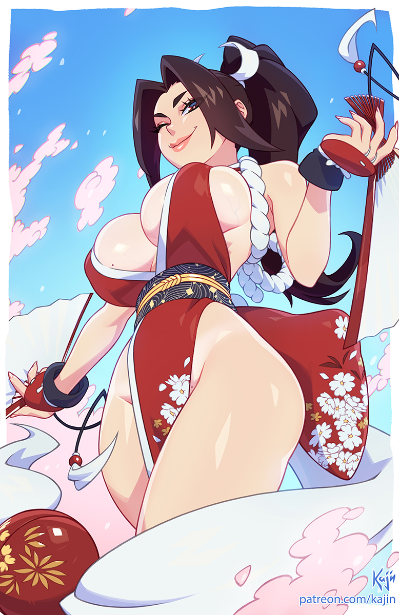 shiranui mai (the king of fighters and 1 more) drawn by kajin_(kajinman)