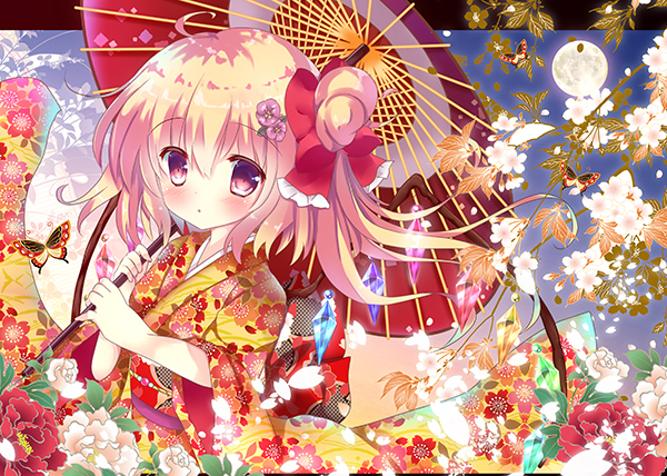flandre scarlet (touhou) drawn by rikatan