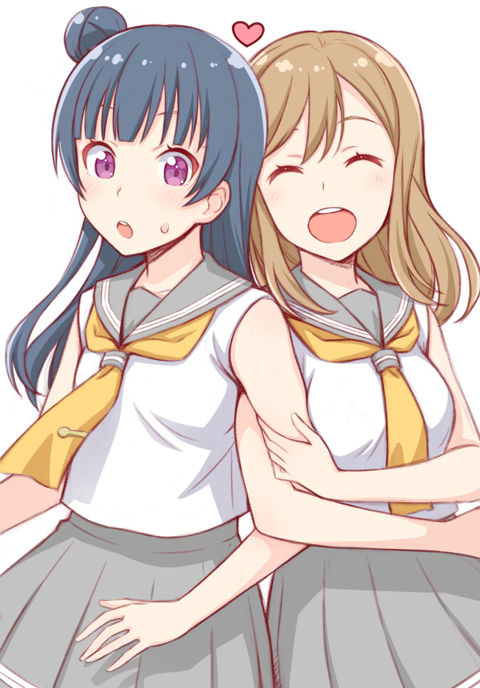 tsushima yoshiko and kunikida hanamaru (love live! and 1 more) drawn by ha-ru