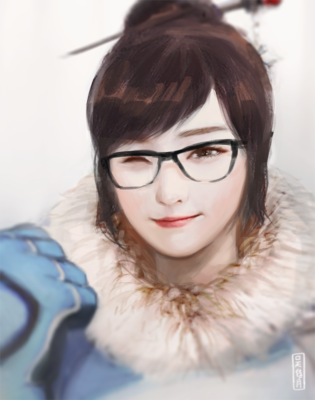 mei (overwatch and 1 more) drawn by yueko_(jiayue_wu)