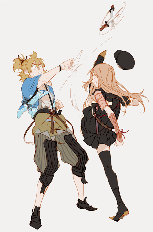 midare toushirou and urashima kotetsu (touken ranbu) drawn by nineo