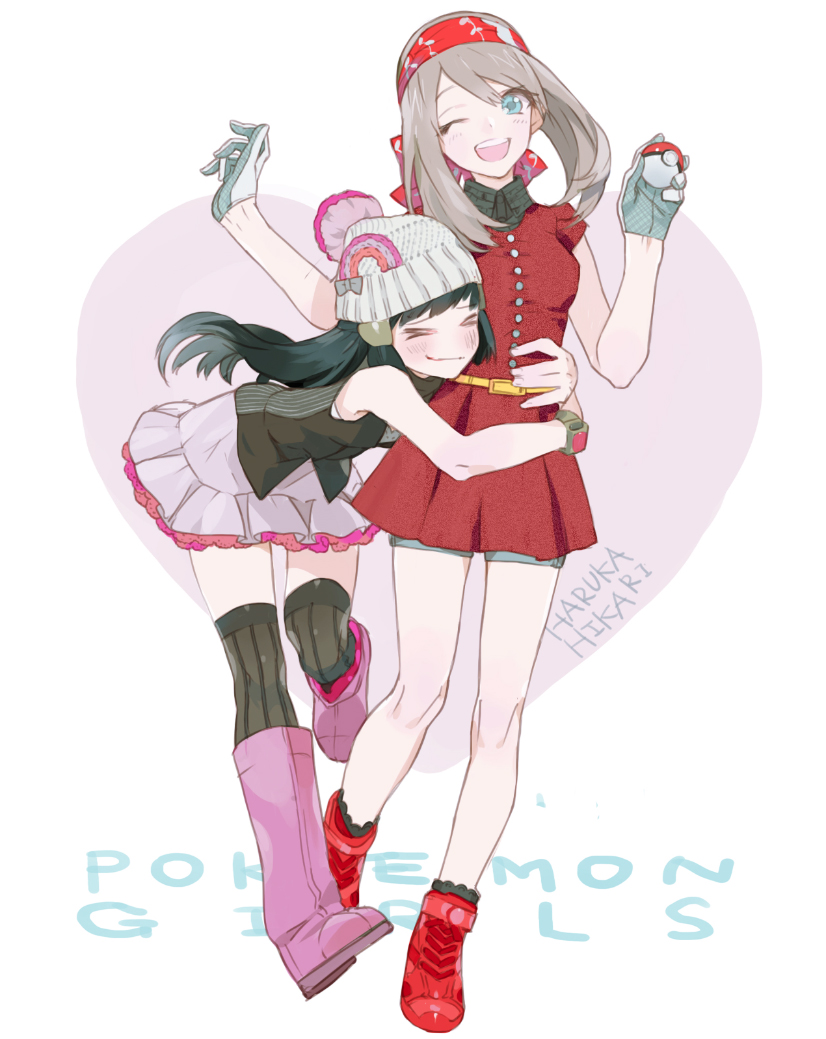 dawn and may (pokemon and 2 more) drawn by nishihara_isao