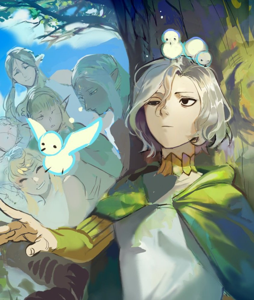 mithrun, fleki, lycion, cithis, pattadol, and 1 more (dungeon meshi) drawn by neruchiru_08