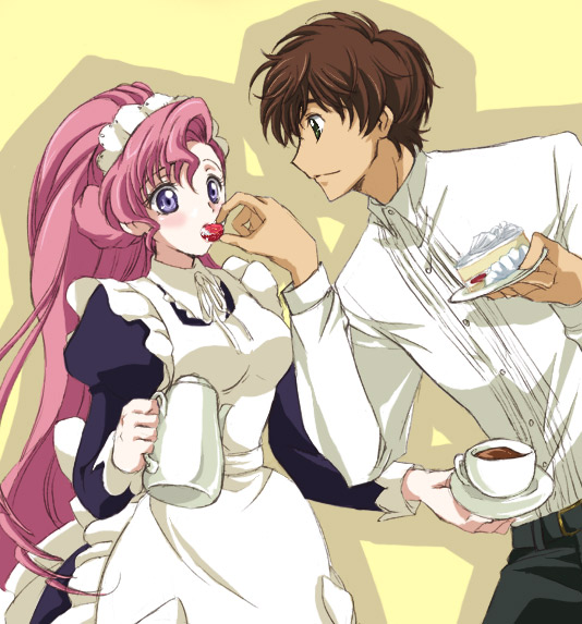 kururugi suzaku and euphemia li britannia (code geass) drawn by akina_tsukako