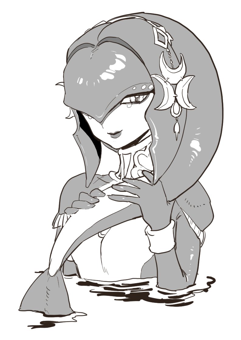 mipha (the legend of zelda and 1 more) drawn by dancho_no_mori